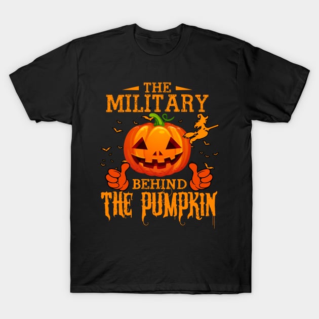 Mens The CHEF Behind The Pumpkin T shirt Funny Halloween T Shirt_MILITARY T-Shirt by Sinclairmccallsavd